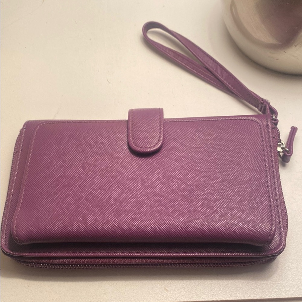 Elegant Purple Wristlet Clutch